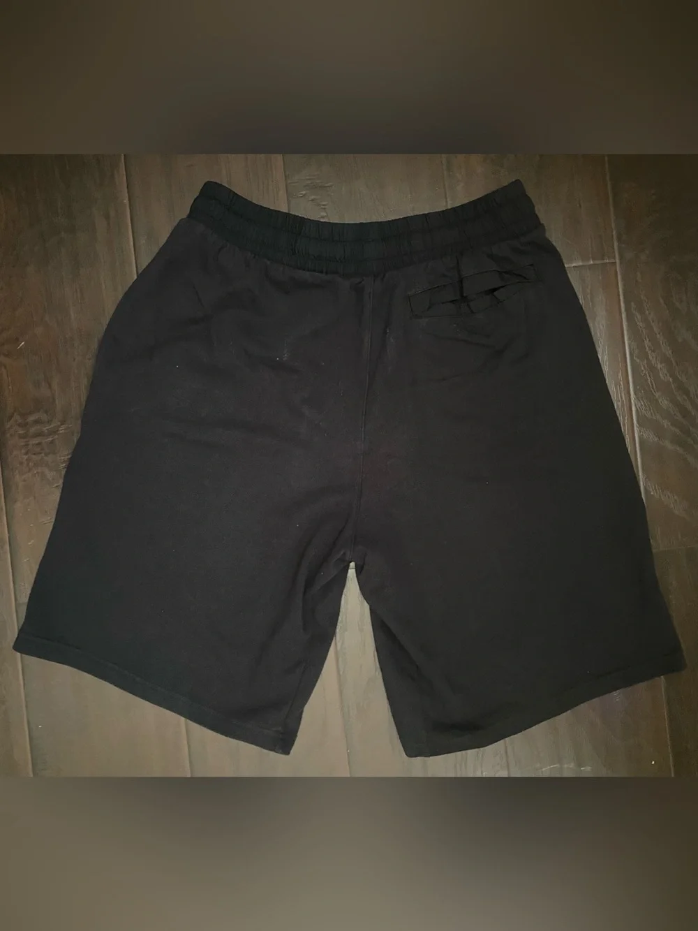Adidas Athletic Shorts Mens Black M Drawstring Elastic Waist Zip Pocket Knit